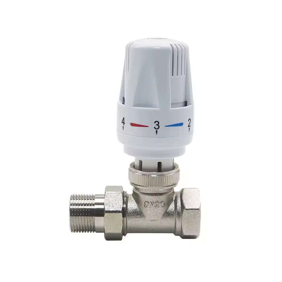 DN15-DN25 Forged Brass Thermostatic Radiator Valve Automatic Temperature Control TRV For Home Central Heating Systems