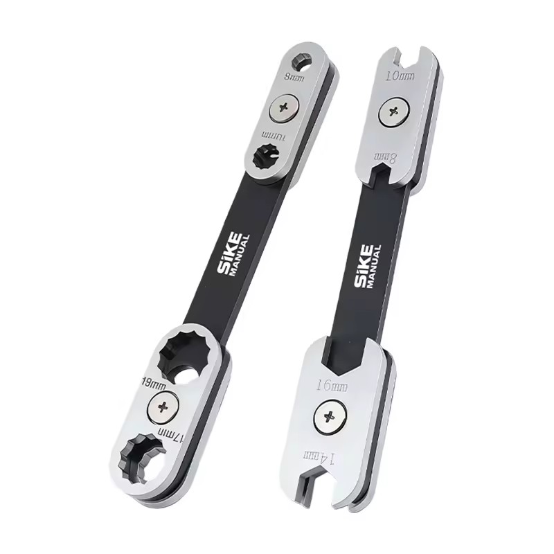 High Hardness Metric Carbon Steel 360 Degree Rotatable Adjustable Eight-in-One Multi-function Thickened Plum Blossom Open OEM