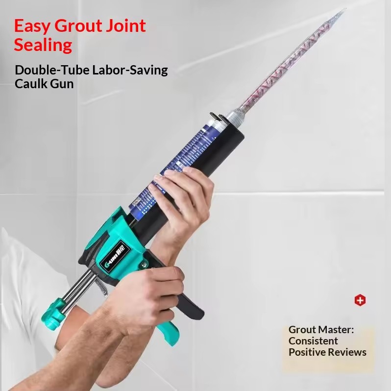 Caulking Gun Hand Tool Epoxy Tile Grouting Tool Labor-saving Glue Gun Tile Construction Hydraulic Home Power-assisted Full Set