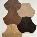 Engineered Wood Parquet Flooring Luxurious Wood Floor with Multi-Color Lotus Pattern Surface, Elegant Interior Design