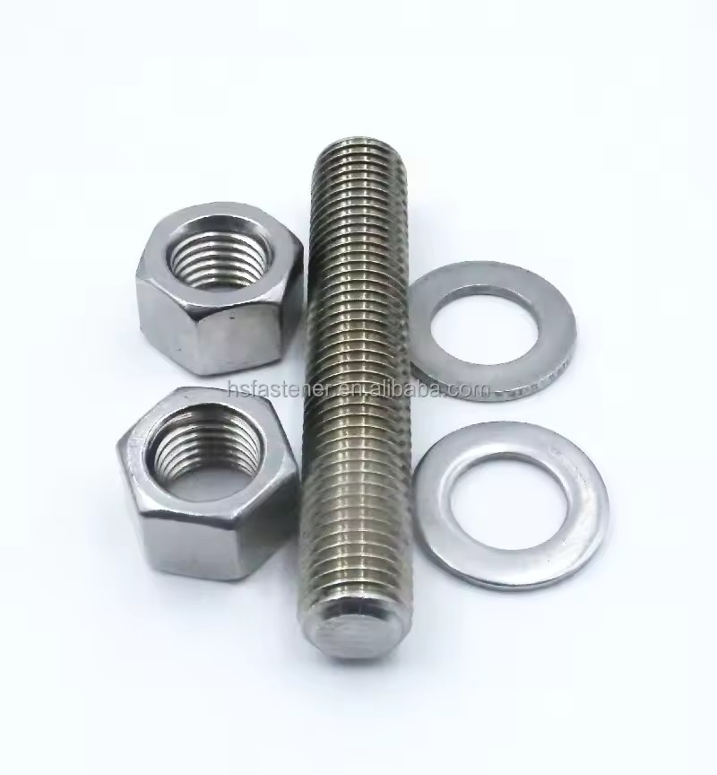 Stainless Steel B8 ASTM A320 Fully Threaded Stud Bolt with Plain Finish