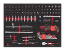 SKY HAMMER 121PCS Deep Socket Ratchet Handle Wrench Tool Set OEM for Auto Repair Tool Cabinet Troelly Tray with 3-Year Warranty