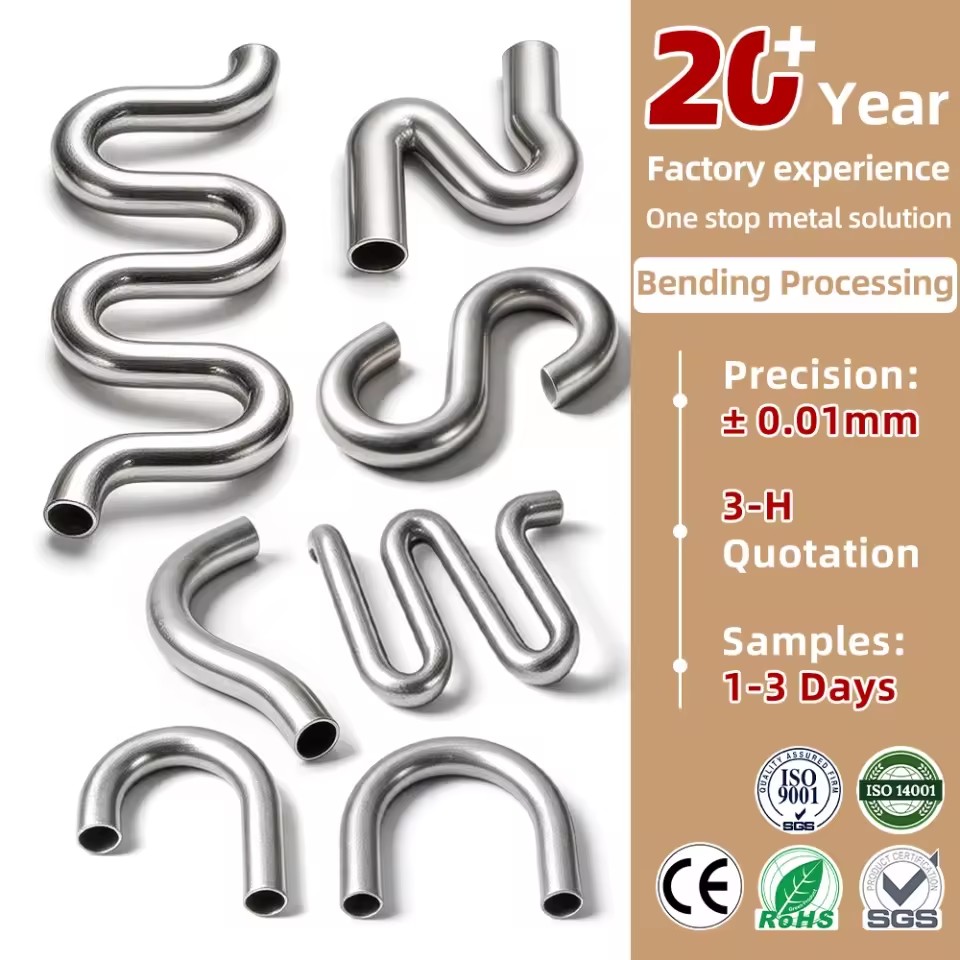 Metal Bending Service Custom Metalen Stansdelen Copper Hollow Tube Bending Service Aluminum Stainless Steel Pipe Bending Service