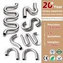 Metal Bending Service Custom Metalen Stansdelen Copper Hollow Tube Bending Service Aluminum Stainless Steel Pipe Bending Service