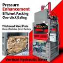 Vertical Hydraulic Cardboard Baler Machine, Waste Paper Plastic PET Bottle Compactor