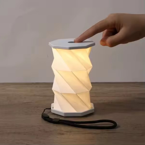 2025 Trending New Creative Folding Paper Lamp ABS Night Light Type-C Rechargeable LED Lights Promotional Practical Business Gift