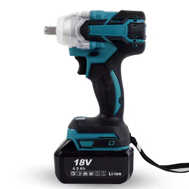 18V Brushless Cordless Torque Wrench with 400 Nm Max Torque Lithium-ion Battery Powered DIY Tool