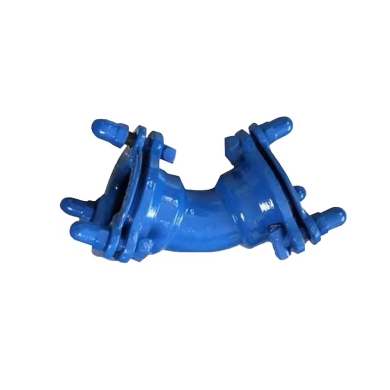 Factory Wholesale EN545 MJ K-Type Ductile Iron Pipe Fittings 90° Bend Reducing Tee Flange Branch Fitting