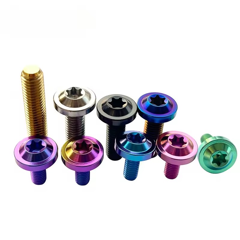 Factory Gr5 Titanium M6-M20 Titanium Torx Head Bolts Flange Head Screws Bolts