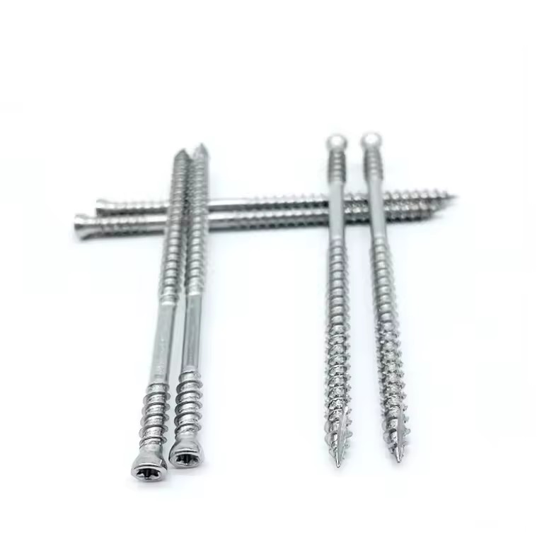 Manufacturer's Torx Drive Double Thread Wood Screw Notched Hardwood Screw T25 316 Stainless Steel Trim Head Decking Screws