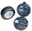 Portable Tire Design Tool Kit 24 Pieces Multi-Functional Hand Tool Set Auto Repair Set with Screwdrivers Pliers Bits
