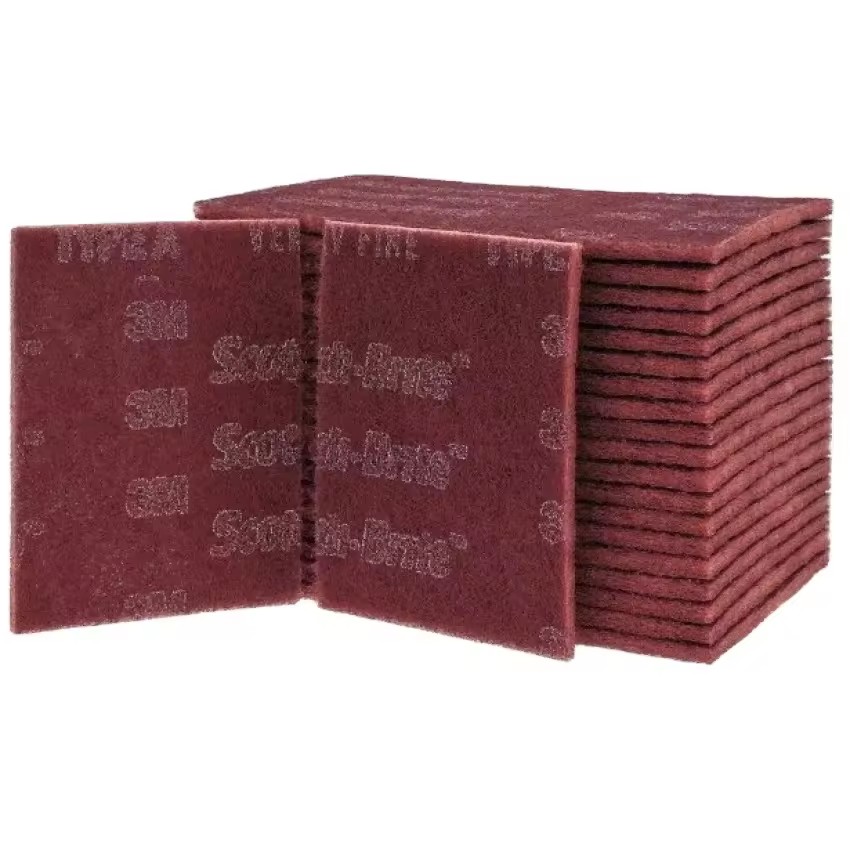 3M 7447 Brown Scouring Pad Silicon Carbide Grit 400 Blasting Media Sponge Abrasives for Polishing Workpiece Sanding Blast 3-Year