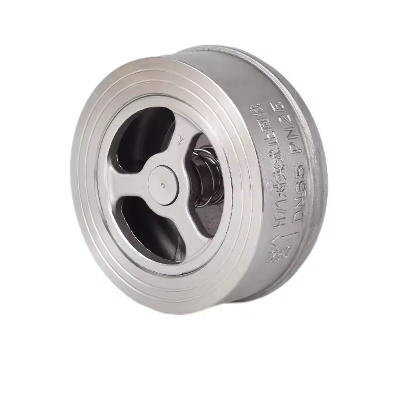 304 201 Stainless Steel Wafer Type One-Way Check Valve Hard Seal Spring Clamp Lifting Check Valve