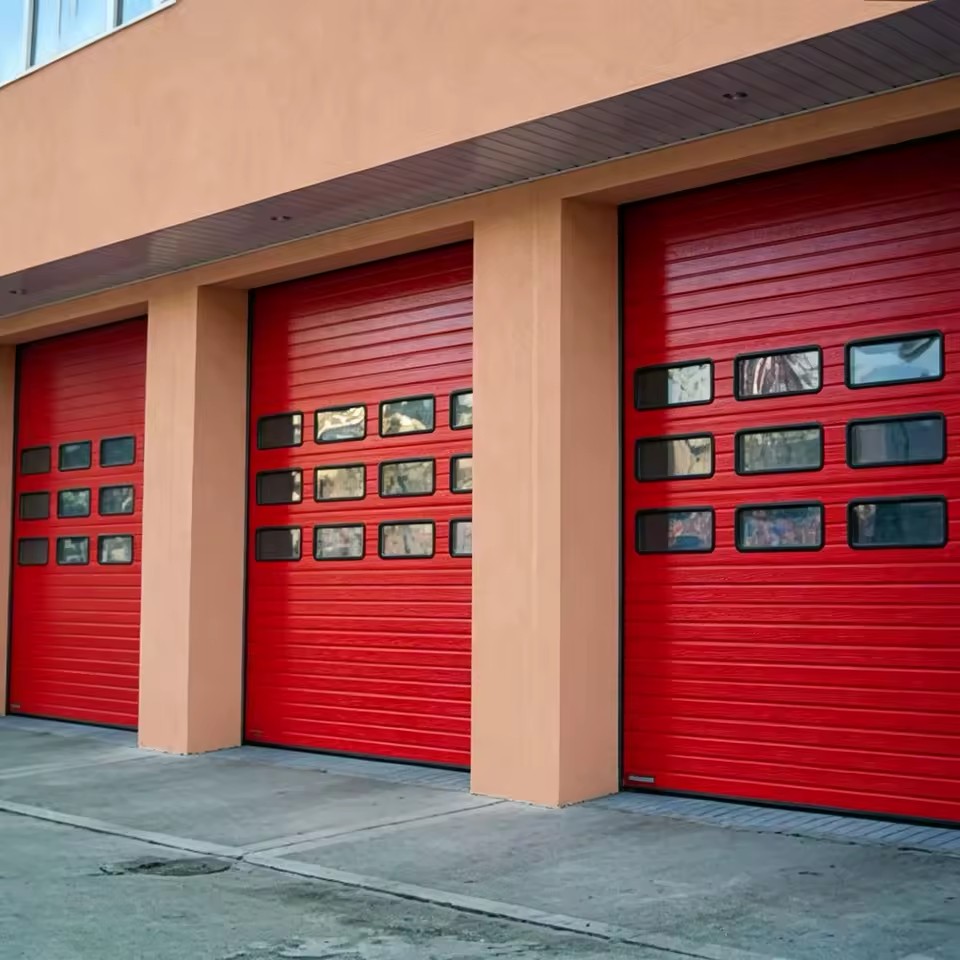 40mm Insulated Fire Linkage Door Quick Open/Close with Sync Control for Fire Stations & Quick Opening & Closing