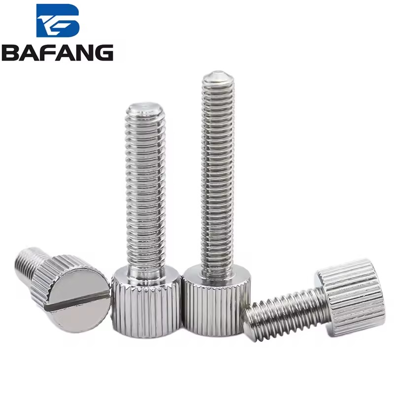 304 Stainless Steel Small Flat Head Knurled Hand Screw Small Head Hand-Turn Locking Screw M2 M2.5 M3 M4 M5 M6