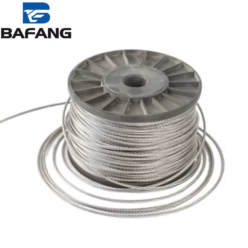 High Strength Anti-corrosion SS304 316 Stainless Steel Thin Wire Rope with Small Size Cable Usd for Fishing Marine 0.5-4.0mm