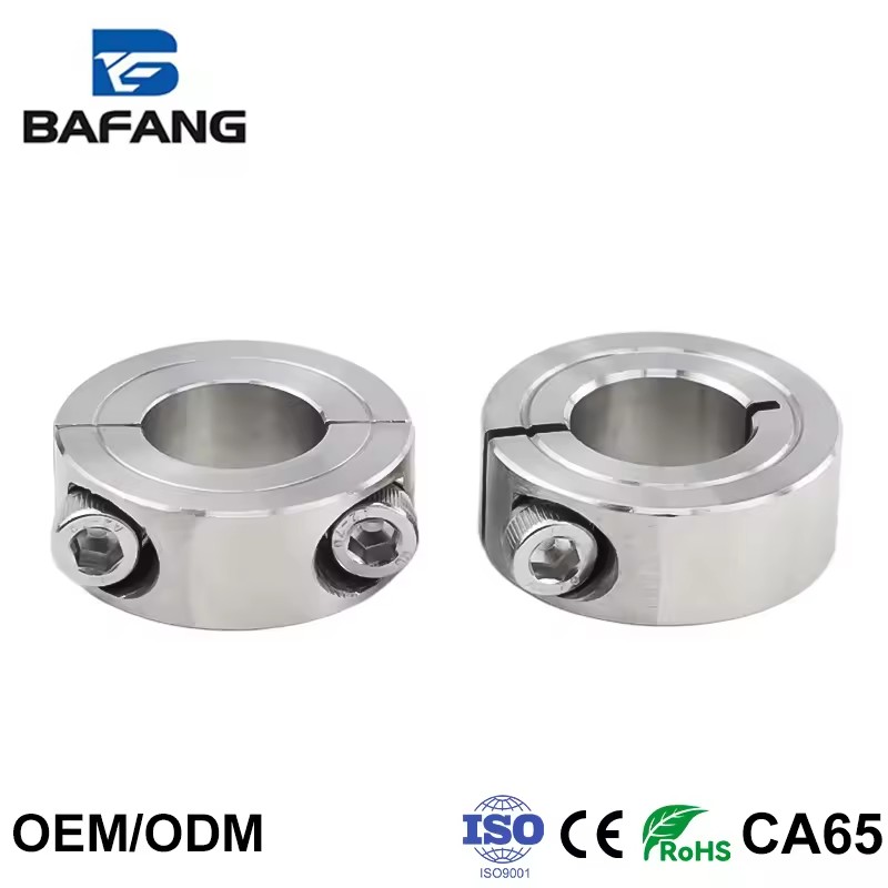 Custom CNC-machined Stainless Steel/Nylon Shaft Collar Featuring a Precise Fit for Industrial Equipment and Assembly