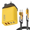 EU/US/ Plug 120W 4 Ports USB
