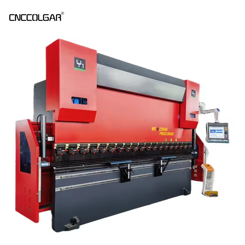 CNCColgar 220T 4000mm CNC Press Brake DELEM DA69T Electro-Hydraulic Synchronized Bending Machine Sheet Metal Folding Tool
