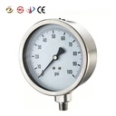 Lower Mount Stainless Steel 316L Bourdon Tube Shockproof Pressure Gauge Dual Scale 1.0%/1.6% Accuracy Custom Range ZHONG XIN