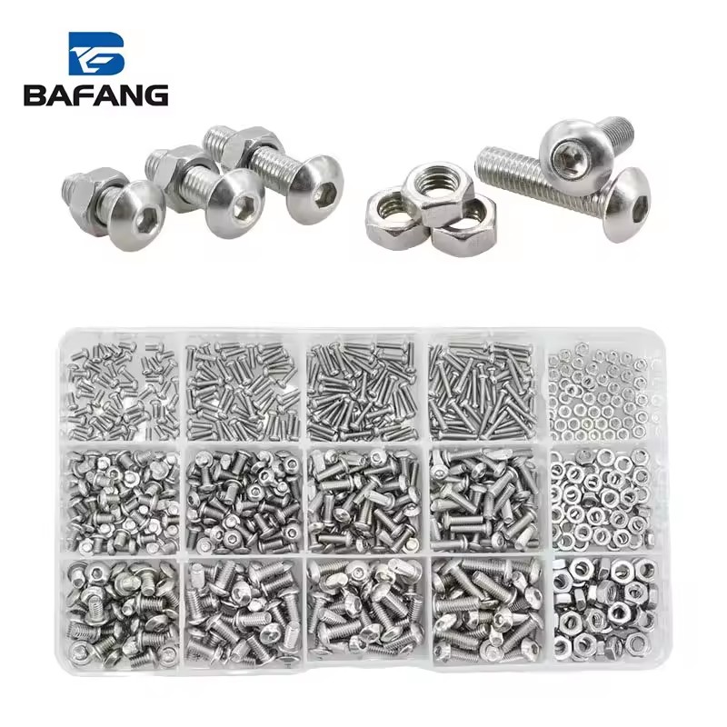 M2 M3 M4 M5 M6 Allen Screw Kit Titanium Bolts Nuts Set Oval Metric Inch Threaded Hexagonal Motorcycle Fairing Class 10.9 12.9