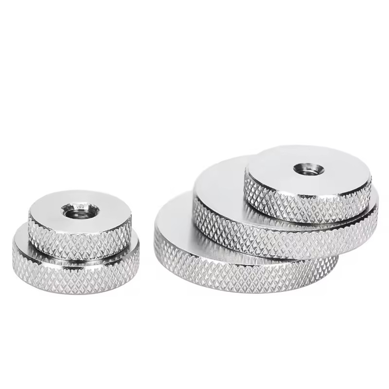 Fasteners CNC Machined Aluminum Knob, Anti-Slip Knurled Grip Handle, Durable for Industrial Equipment & Instrument Control
