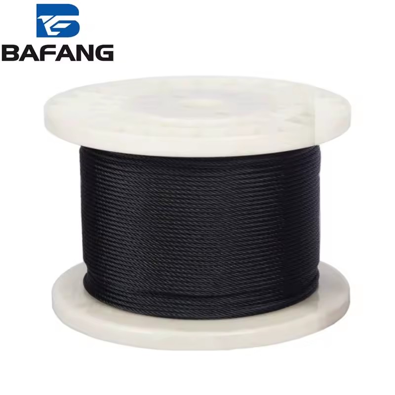 Black Steel Wire Rope Oxidized Stainless Steel Cable Full Range of Sizes Carbon Black Treated Oxidized Wire Rope