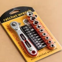 Ratchet Screwdriver Reverse Function 90-Degree Right-Angle Bent Head Multi-Functional Wrench Short Phillips Flathead Bit Set