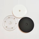 Clear Acrylic Rotating Display Turntable Ball Bearing 360 Swivel Platform Black White Top Plates Multi-Size Retail Showcase