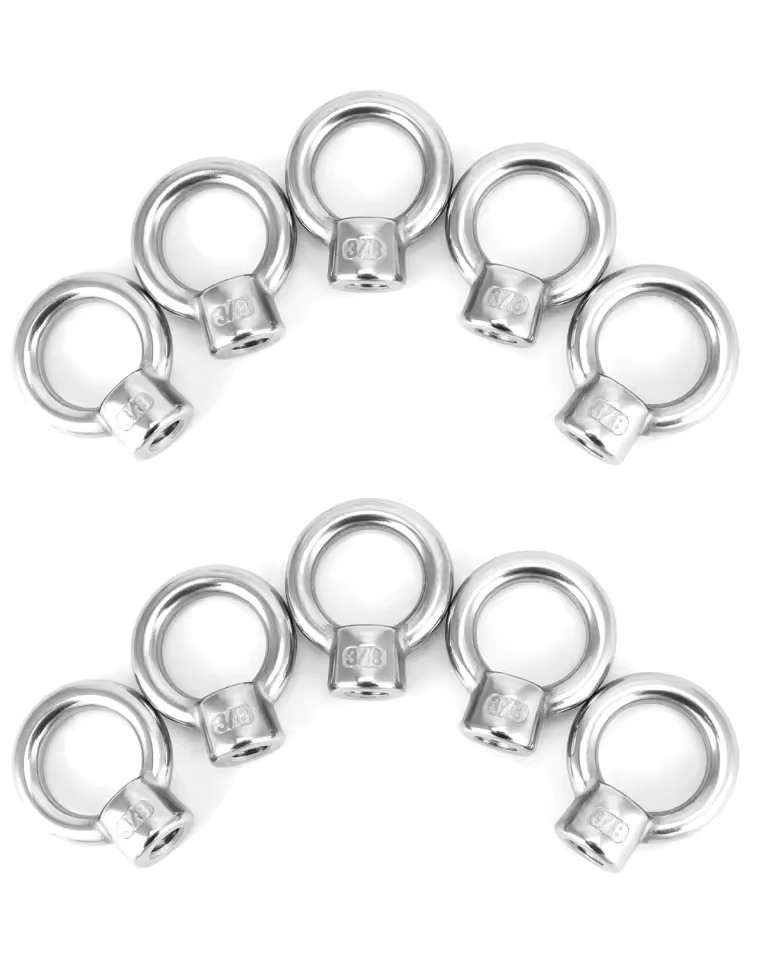 3/8" UNC DIY Grade Zinc Plated Stainless Steel Lifting Eye Nut for Secure and Efficient Lifting