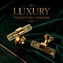 Nordic Style Gold Resin Cabinet Handles & Drawer Pulls for High-end Kitchen and Bedroom Cupboard Hardware