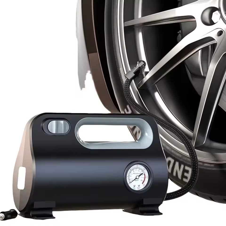 2025 New Car 150 Psi Portable Air Compressor 12V DC Inflator Pump with Pressure Gauge ABS Material for Car Tyres