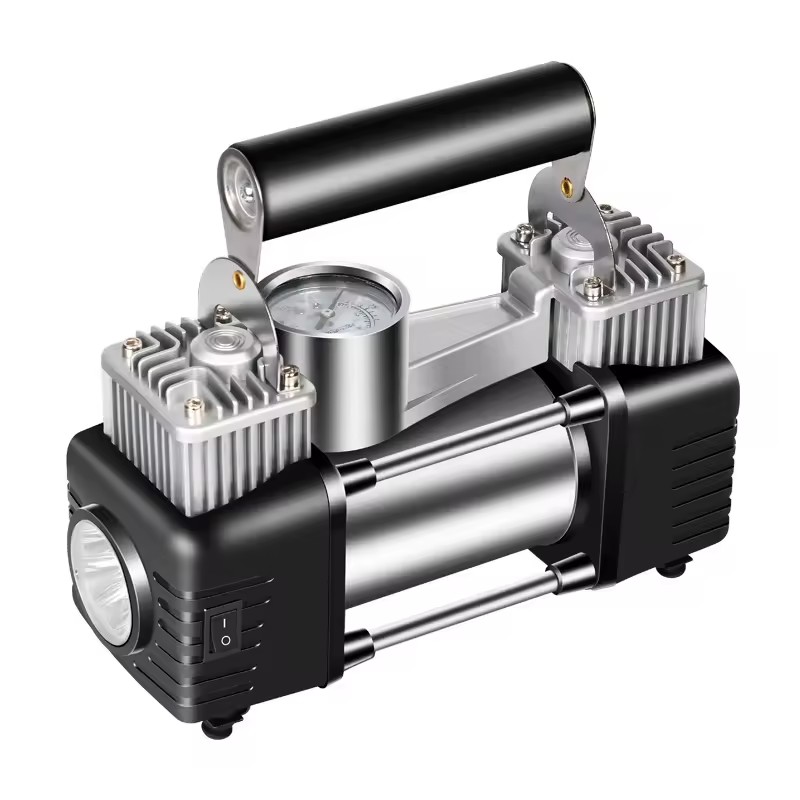 Dual Cylinder Body 60MM 12V Emergency Portable Quick Air Refill Tire Vehicle Tool Air Pump Tire Inflator Electric Air Compressor