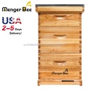 New Free Shipping American Factory Langstroth Beehive 10 Frame Deep Super Fir Wood with Queen Excluder and Dovetail Joint