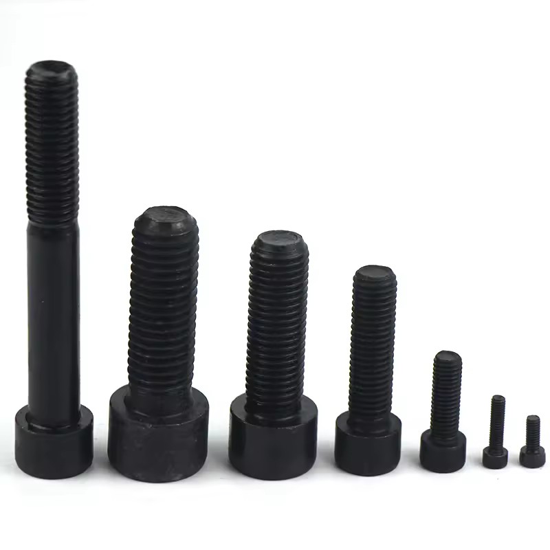 DIN912 High Strength Black Oxide Carbon Steel Allen Bolts Hex Socket Cap Head Screws M2 M2.5 M3 M4 M5 M6 M8 Sizes GB