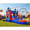 Warehouse Ready Ship Commercial CE Lead-Free Waterproof Fireproof PVC Inflatable Water Slide Bounce House Castle Combo