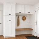Warehouse In Stock Entryway Utility Cabinet | American Home Entryway Shoe Storage Cabinet | Wooden Mudroom Storage Cabinets