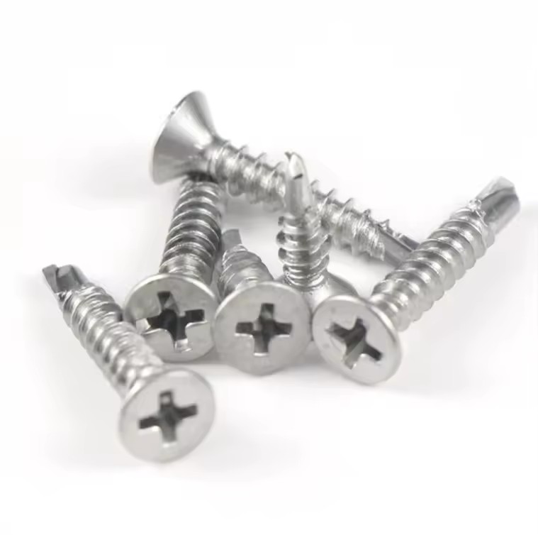 304 Stainless Steel Self Drilling Screws Manufacturer Custom Self Tapping Screws Flat Head Phillips Self-Drilling Screws