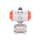 Factory Spring Return Pneumatic Actuator Stainless Steel 316 Threaded Wafer Connection Ball Valve OEM IP65 Air Actuated