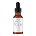 Private Label 2.5% for Serum Anti-Aging Anti-Wrinkle Face Whitening 30ml Glass Dropper Vitamin Collagen Infused Made OEM