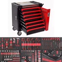 Seven-Drawer Lockable Red Steel 279pcs Tool Set Heavy Duty Iron Toolbox for Auto Repair Workshop OEM/ OBM