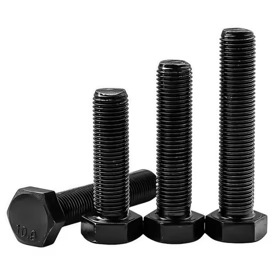 Grade 8.8 High Strength Fine Pitch Hex Bolt Black Oxide Full Thread / Half Thread Hex Head Screw