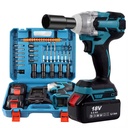 Electric Impact Wrench Brushless Cordless Electric Wrench Compatible Torque Wrench Rechargeable Screwdriver With 1 Battery