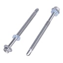 Stainless Steel Metric Flanged Hex Washer Head Long Self Drilling Roofing Combination Sems Screw Plastic Gasket Customizable
