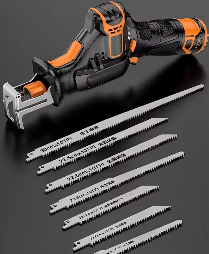 Handheld Multifunctional Rechargeable Saber Saw, Portable Wood Cutting Tool for Home & Outdoor