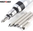 MAXPOWER 8PCS 1/2 Inch Drive Industrial Grade Manual Reversible Hand Impact Screwdriver Set