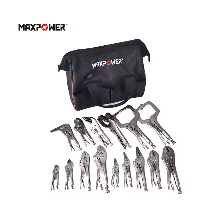 15 Piece Vise Grip Kit Basic Tool Set Clamping Tool 15pcs CR-V Locking Pliers Set