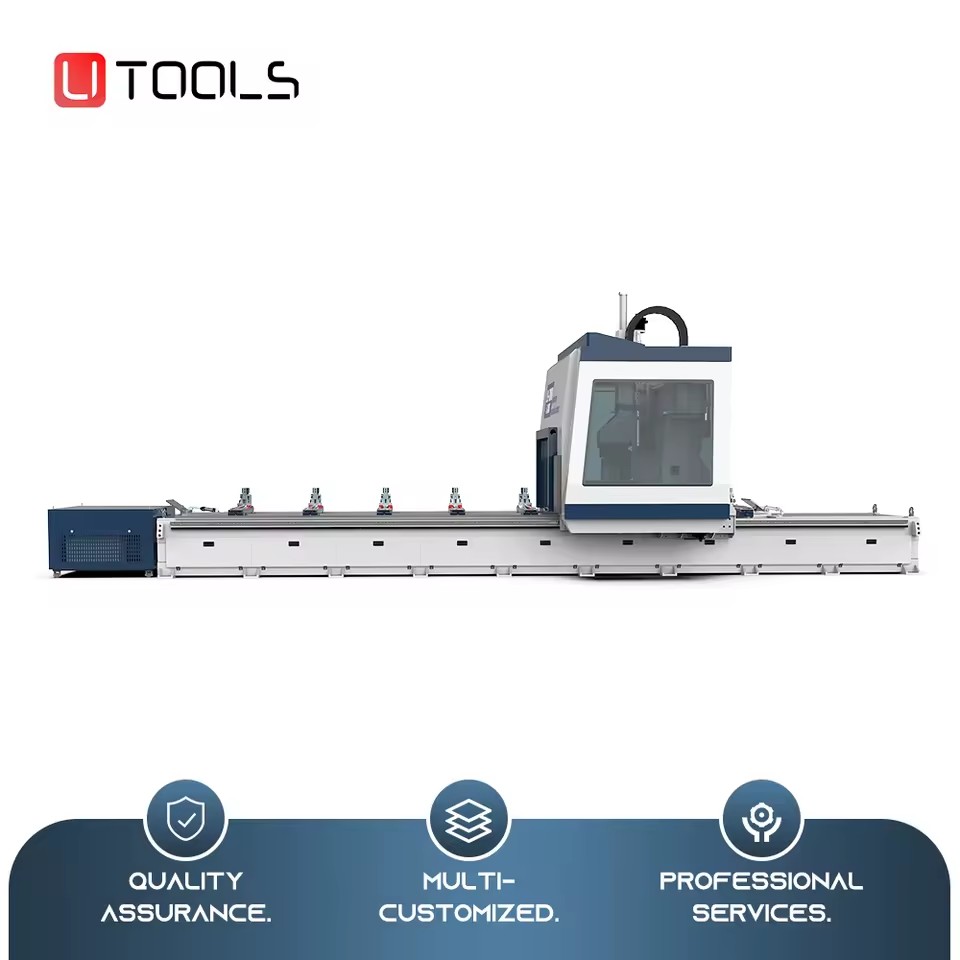 UTOOLS High-speed Five-axis CNC Machining Center for UPVC/Aluminum Profile Doors & Windows with Sawing Milling