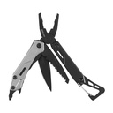 8in1 Black Coating Stainless Steel Multitool Multipurpose Folding Pocket Pliers Carabiner Multi Tool