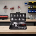 46pcs Car Repair Spanner Tool Box Universal Hardware Hand Tools Ratchet Wrench Socket Sets